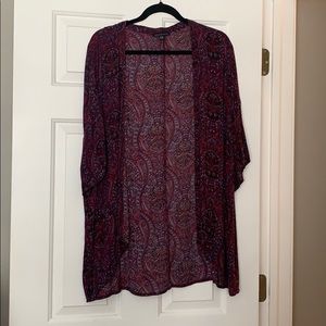 Deep plum red kimono